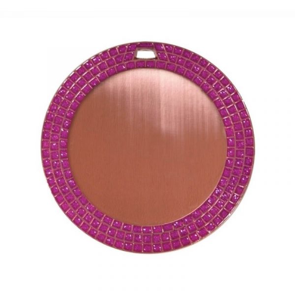 Circular Diamond Plated Medal