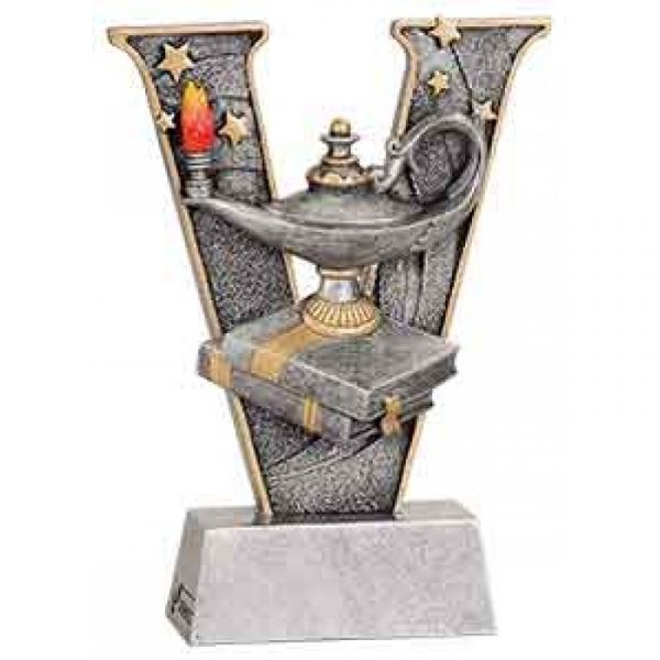 Lamp of Knowledge V Series ResinTrophy