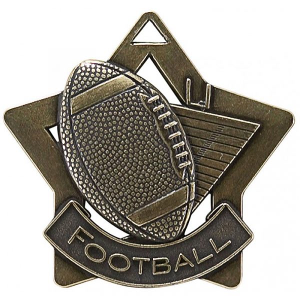 Star Shaped Football Medal